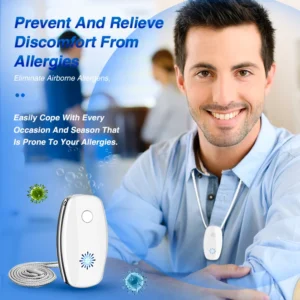 ใหม่สร้อยคอประเภทเครื่องฟอกอากาศ Mini เครื่องฟอกอากาศแบบพกพาขจัดหมอกควันฟอร์มาลดีไฮด์ USB ชาร์จเครื่องกําเนิดไอออนลบ